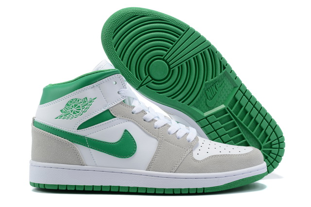 Air Jordan Retro 1 Grade AAA White Grey Green